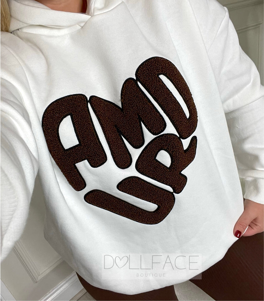 AMOUR White Hoodie